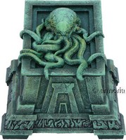 Boite décorée de Cthulhu par James Ryman aspect bronze 