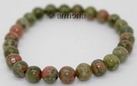 Bracelet de Perles en Unakite 6 mm Taille Small 