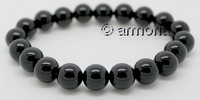 Bracelet de perles en Onyx 10 mm taille L 