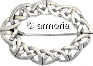 Broche Celte Noeuds de l'Infini en argent 