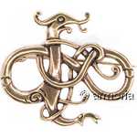 Broche Viking Dragon style Urnes en bronze