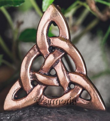 Broche et Pendentif Celte Triquetra en bronze 