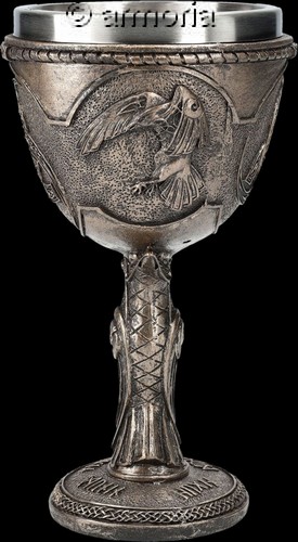 Calice Gobelet Viking Corbeaux et Runes 