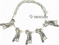 Collier Motifs Bretons 5 Oiseaux Marque Toulhoat en argent