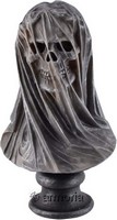 Figurine Buste Crâne Tête de Mort sous un Voile 