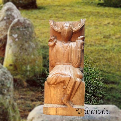 Figurine Dieu Celte Cernunnos en bois 