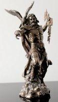 Figurine Dieu Grec Zeus en résine aspect bronze Marque Veronese