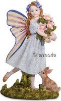 Figurine Fée Blueeyes avec bouquet et lapin 