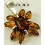 Pendentif ambre Sun Flower