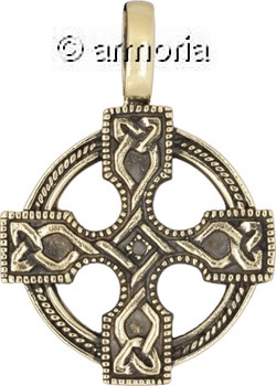 Pendentif Croix Celtique en bronze, 3.1 cm