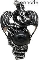 Pendentif Dragon avec boule en argent