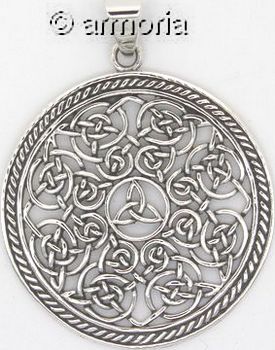 Pendentif Entrelacs et Triquetra en argent, 3.4 cm