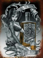 Plaque métal murale Devil's Den, 15 x 20 cm