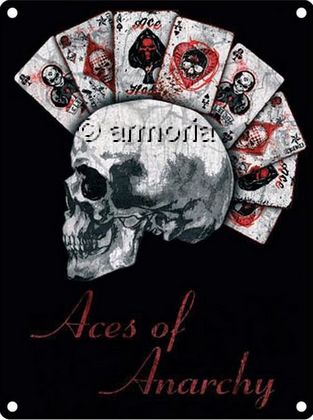 Plaque métal murale Aces of Anarchy, 15 x 20 cm