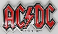 Boucle de ceinture AC/DC, rouge