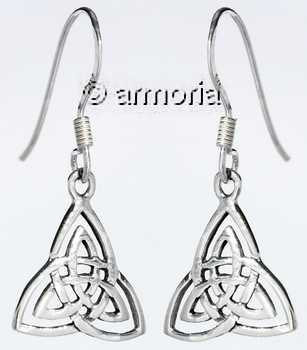 Boucles d'oreilles double Triquetra en argent