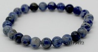 Bracelet de Perles en Quartz Bleu 6 mm Taille Small 