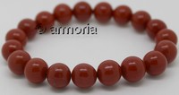 Bracelet de perles en Jaspe Rouge 10 mm taille L 