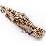 Broche Viking et Pendentif Munin Corbeau d'Odin en bronze 