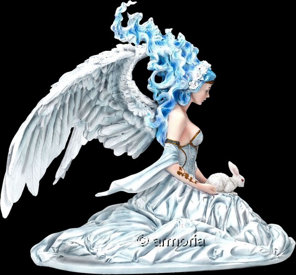 Figurine Ange avec lapin blanc "Spirit of Winter" de Nene Thomas 