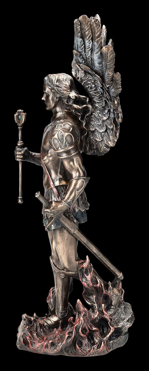 Figurine Archange Zerachiel aspect bronze marque Veronese 