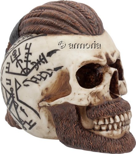 Figurine Crâne Tête de Mort Guerrier Viking