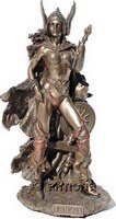 Figurine Déesse Nordique Frigga (Frigg) aspect bronze Marque Veronese