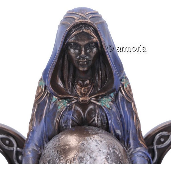 Figurine Déesse Mère et Triple Lune grand modèle aspect bronze