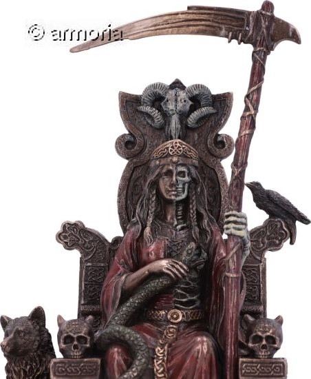 Figurine Déesse Nordique des Enfers Hel sur son Trône marque Veronese
