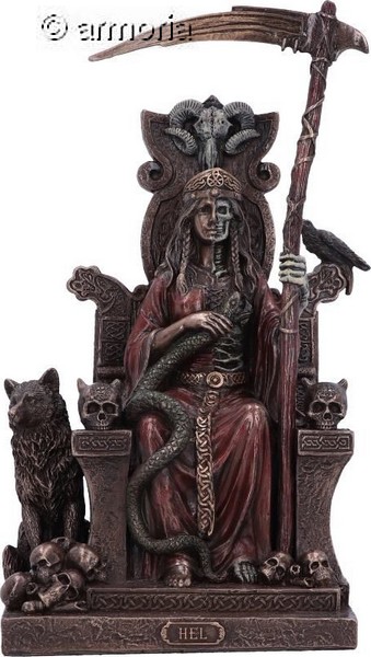 Figurine Déesse Nordique des Enfers Hel sur son Trône marque Veronese