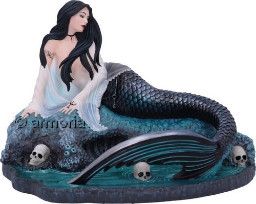 Figurine Gothique Sirène et Têtes de Mort "Sirens lament" par Anne Stokes 
