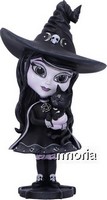 Figurine Sorcière gothique avec Chat noir 
