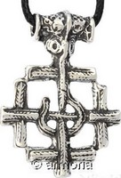 Pendentif Croix Viking en argent 