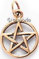 Pendentif Pentacle Cerclé en bronze
