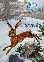 Carte Postale Midwinter Rune Hare de Briar