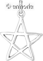 Pendentif Pentacle en argent, 2 cm