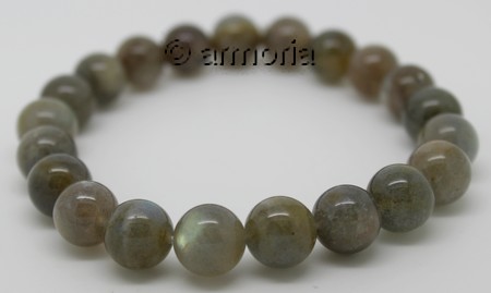 Bracelet de Perles en Labradorite 10 mm Taille XL 