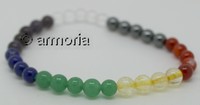 Bracelet de perles 7 chakras 6 mm taille L 