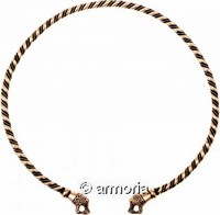 Collier Torque Viking en bronze aux Têtes de dragons, répliques d'Oseberg