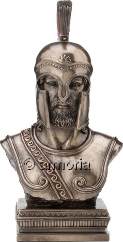 Figurine Buste d'Hoplite spartiate aspect bronze Marque Veronese
