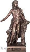 Figurine Mozart debout aspect bronze Marque Veronese 