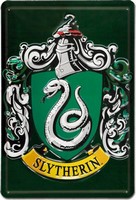 Plaque métal Slytherin en 3D - Harry Potter, 20x30 cm