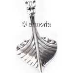 Pendentif Bateau Viking avec Tête de Dragon en argent 