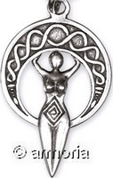 Pendentif Déesse et entrelacs en argent