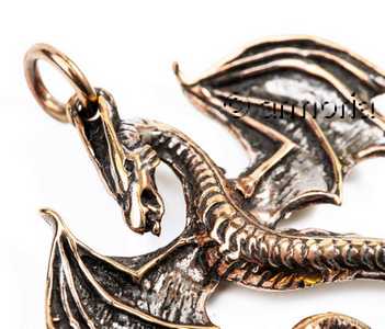 Pendentif Dragon du Feu en bronze 