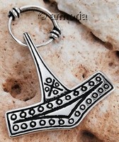 Pendentif Marteau de Thor avec anneau en argent 