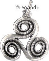Pendentif Triskel 2.8 cm Marque Toulhoat en argent