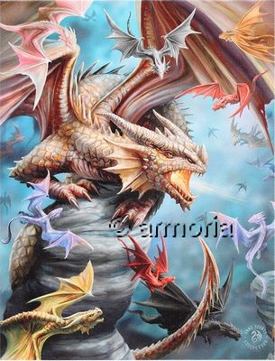 Reproduction sur toile Dragon Clan de Anne Stokes