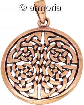 Pendentif Entrelacs Celtes Rond en bronze