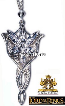 Arwen, pendentif Etoile du Soir, bronze argenté
